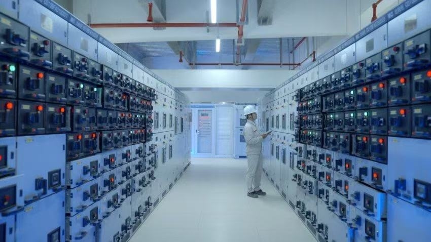 300兆瓦壓氣儲能示范工程低壓配電室。受訪者供圖