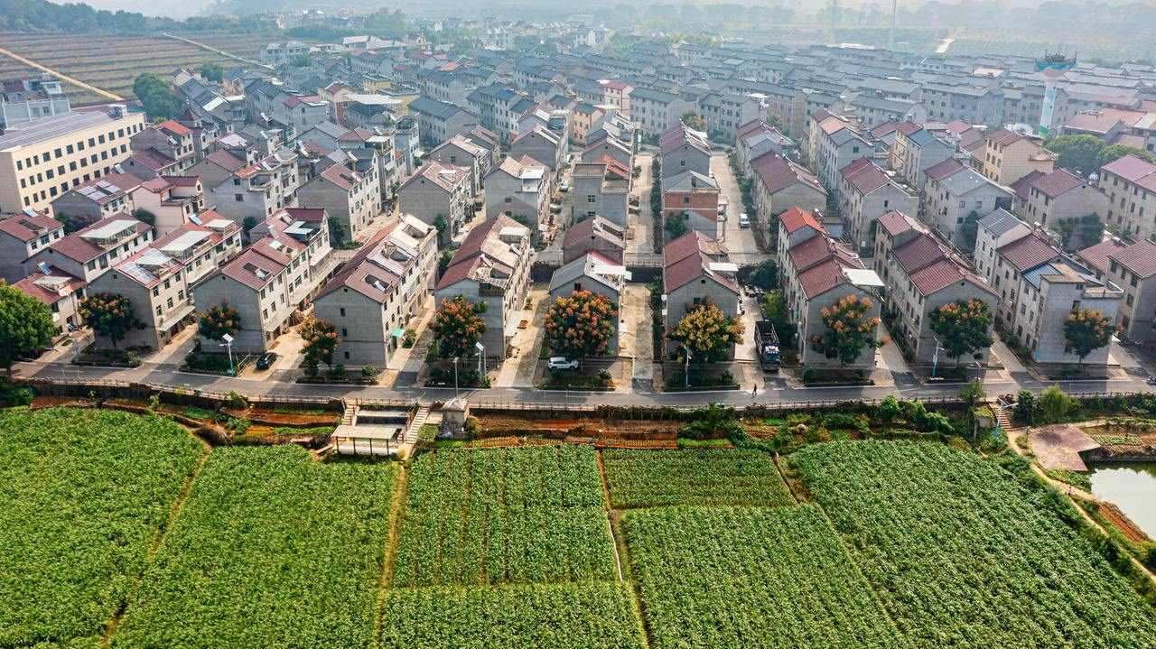 衢州市衢江區(qū)云溪鄉(xiāng)希望新村鳥瞰圖。衢州市衢江區(qū)委宣傳部 供圖