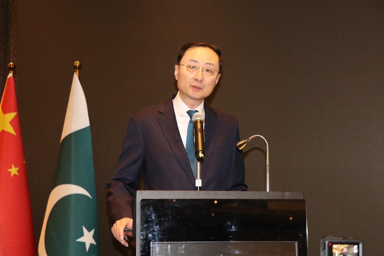 外交部副部長(zhǎng)孫衛(wèi)東致辭。巴基斯坦駐華大使館供圖
