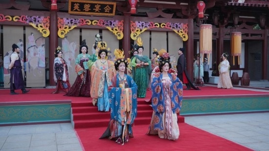 大唐芙蓉園舉辦的漢服展演活動(dòng)。受訪者供圖