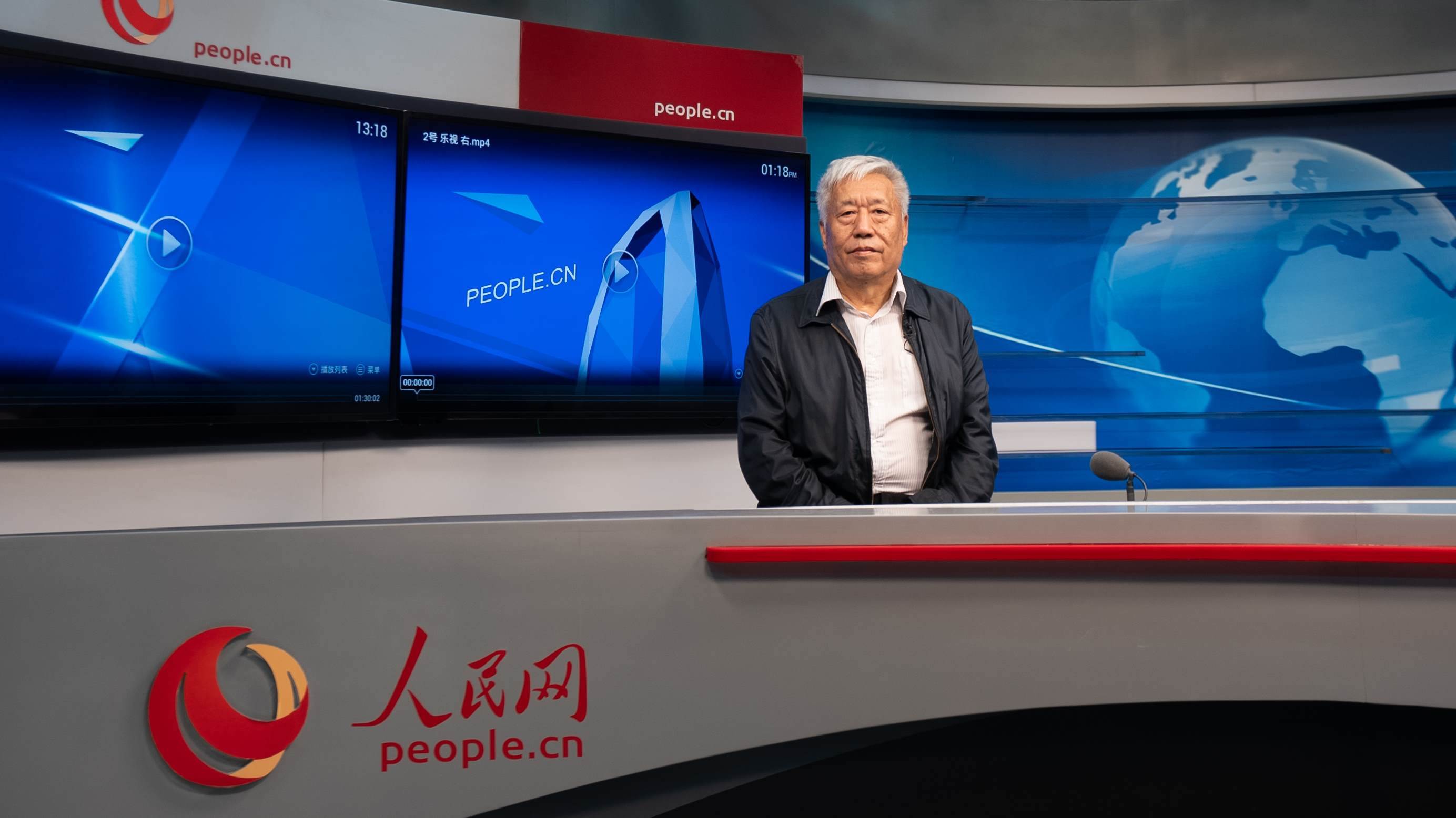 中國地震局地球物理研究所原副所長、研究員高孟潭作客人民網(wǎng)。人民網(wǎng)記者 葛泰佚攝