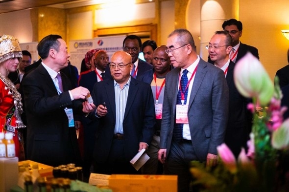 與會嘉賓走訪特色展臺。南非貴州商會供圖