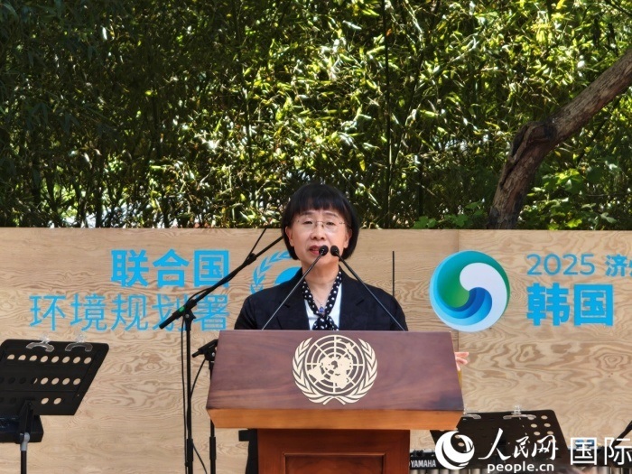 周國梅致辭。人民網(wǎng)記者 李明攝